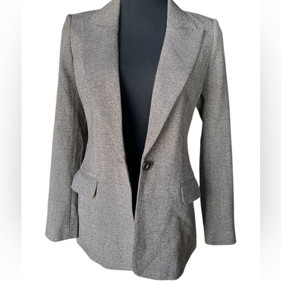 Express Jackets & Blazers - Express Women's Charcoal Brown Tan Blazer